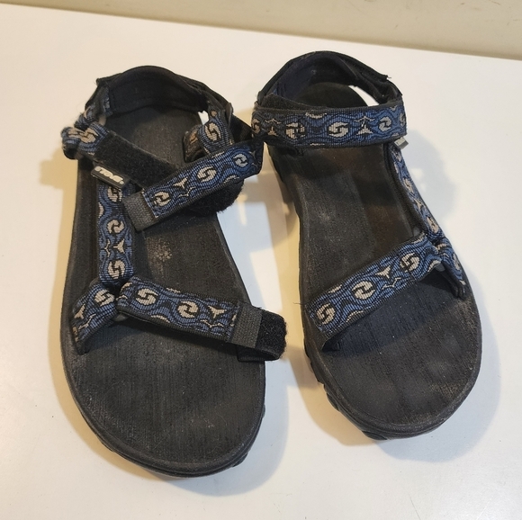 Teva Hurracaine blue patent women's hiking sandals size 6 - Picture 2 of 8